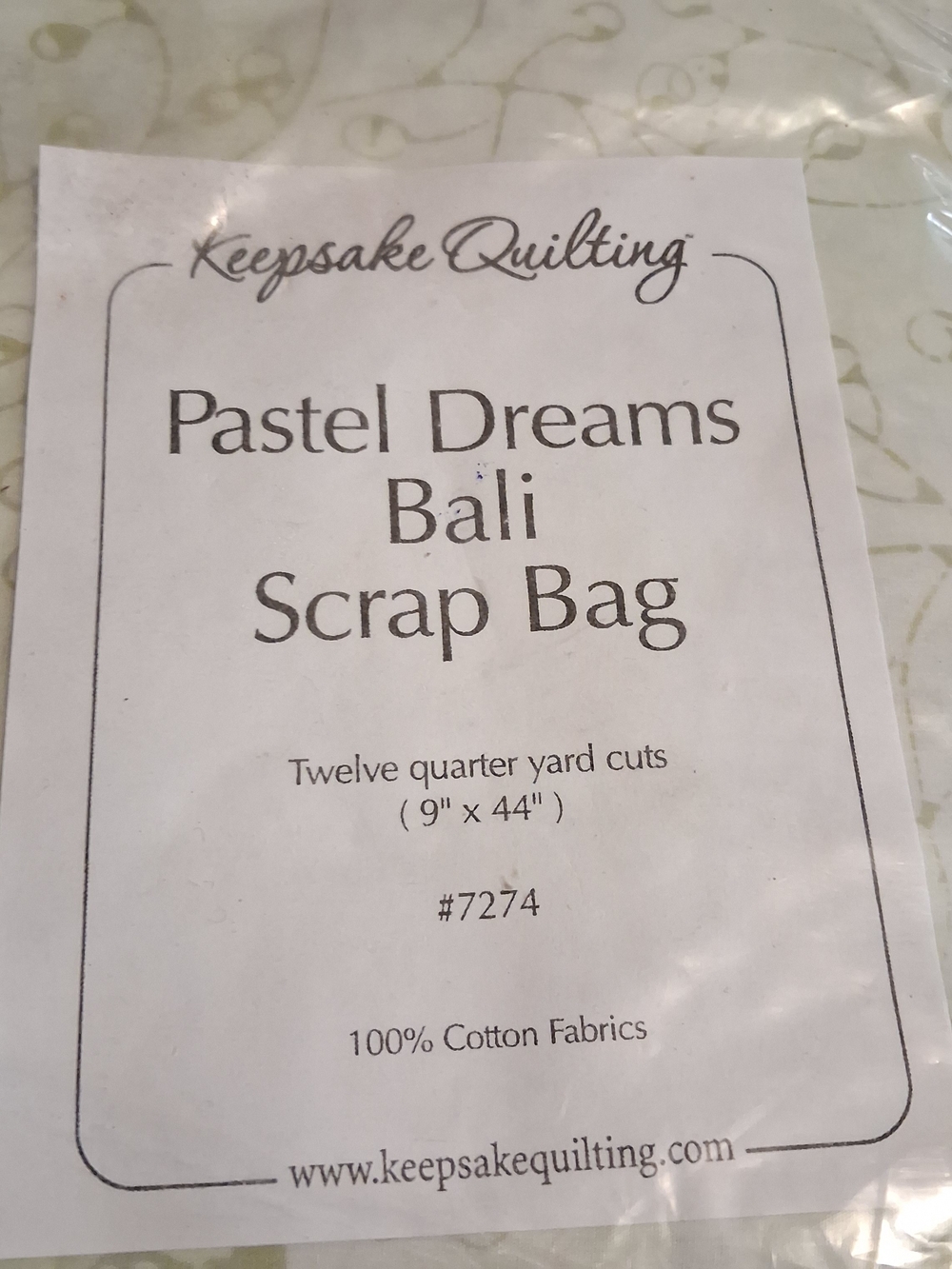 Keepsake Quilting Pastel Dreams Bali Scrap Bag - Pastel Mix